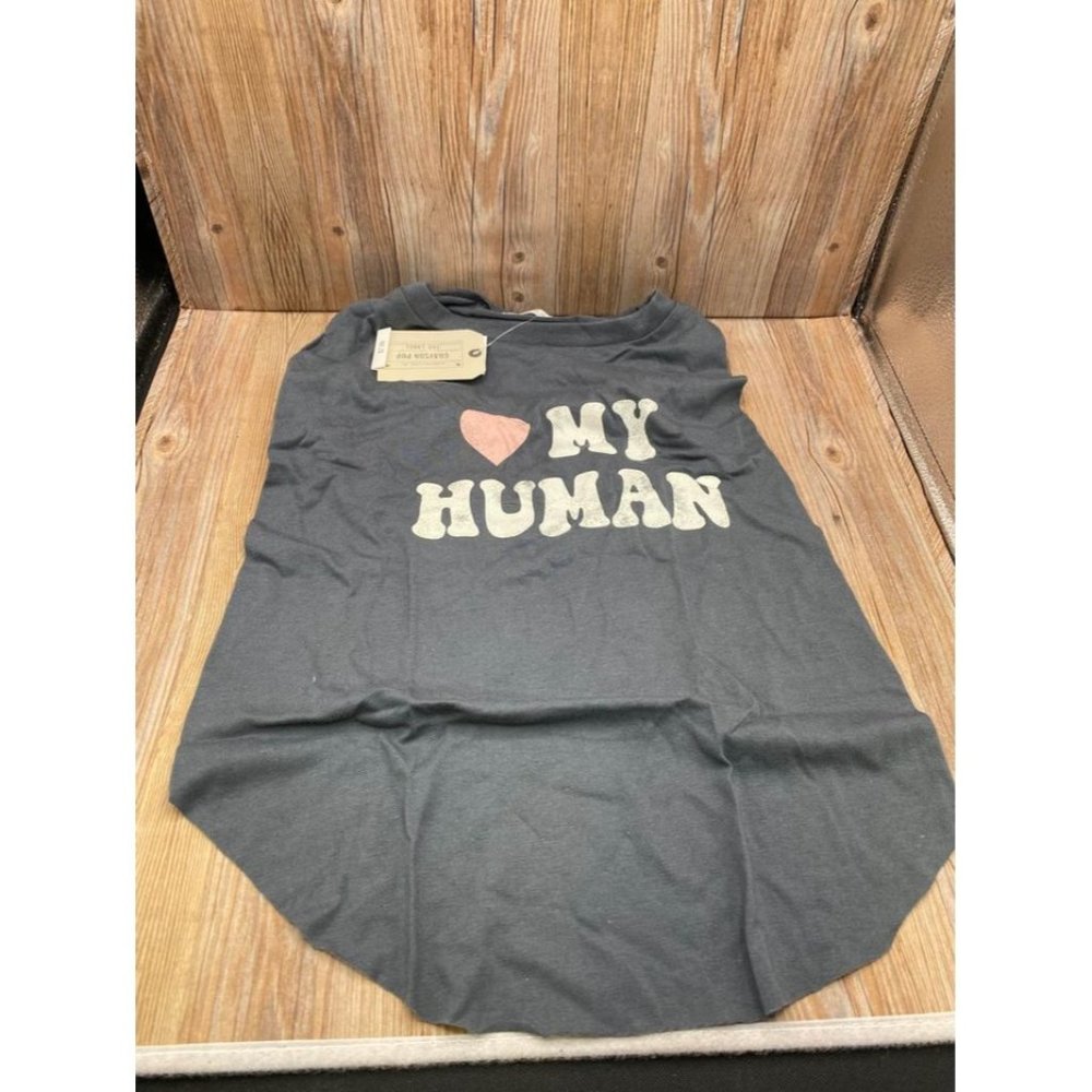 Grayson Pup Heart My Human Crew Dog Tee - Gray - XL